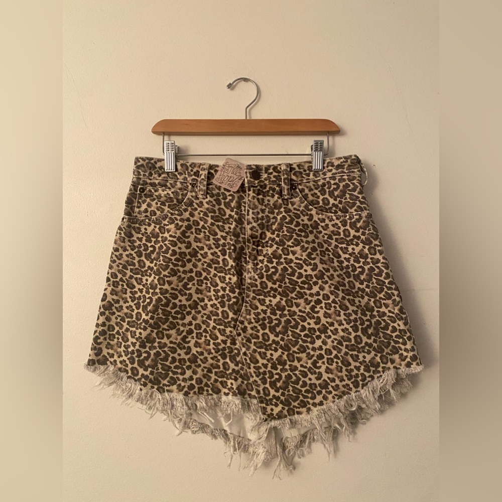 Free people leopard skirt